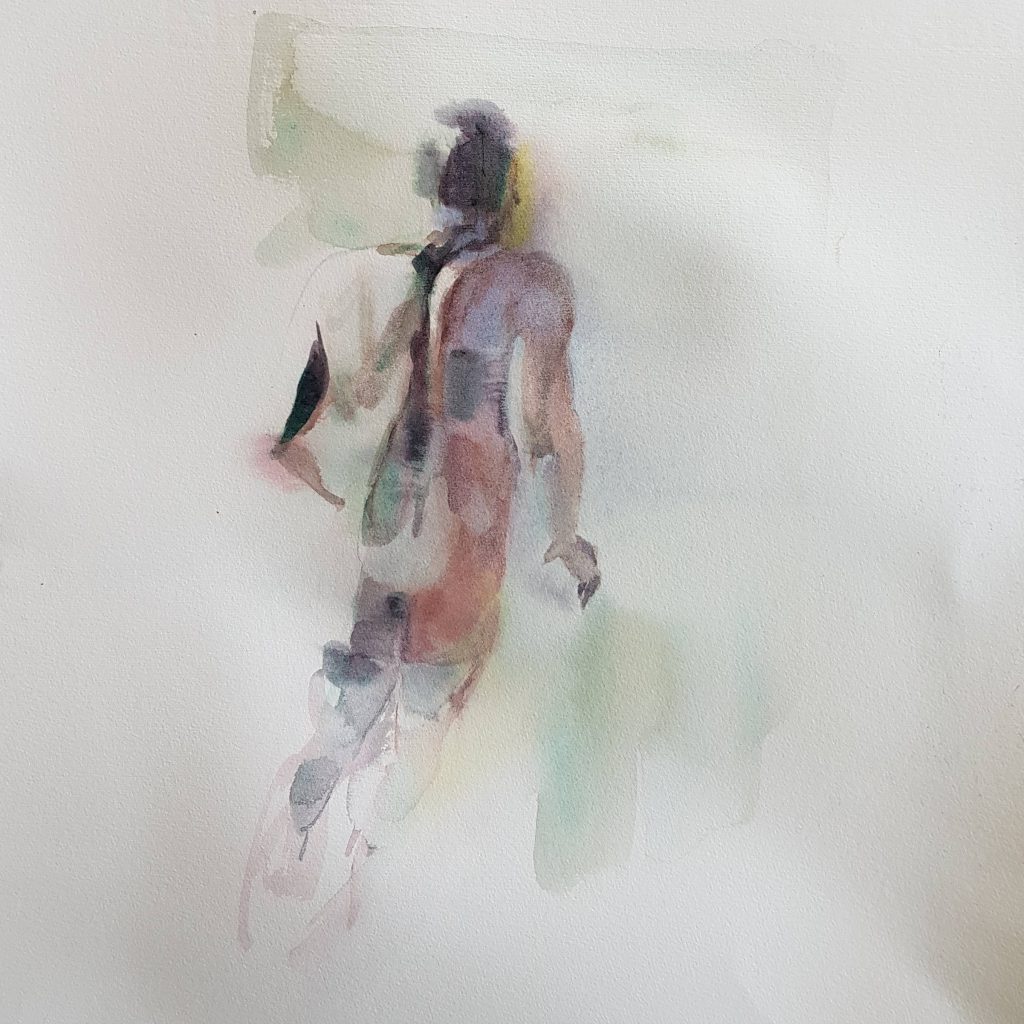 Escape, watercolor, 30x30 cm