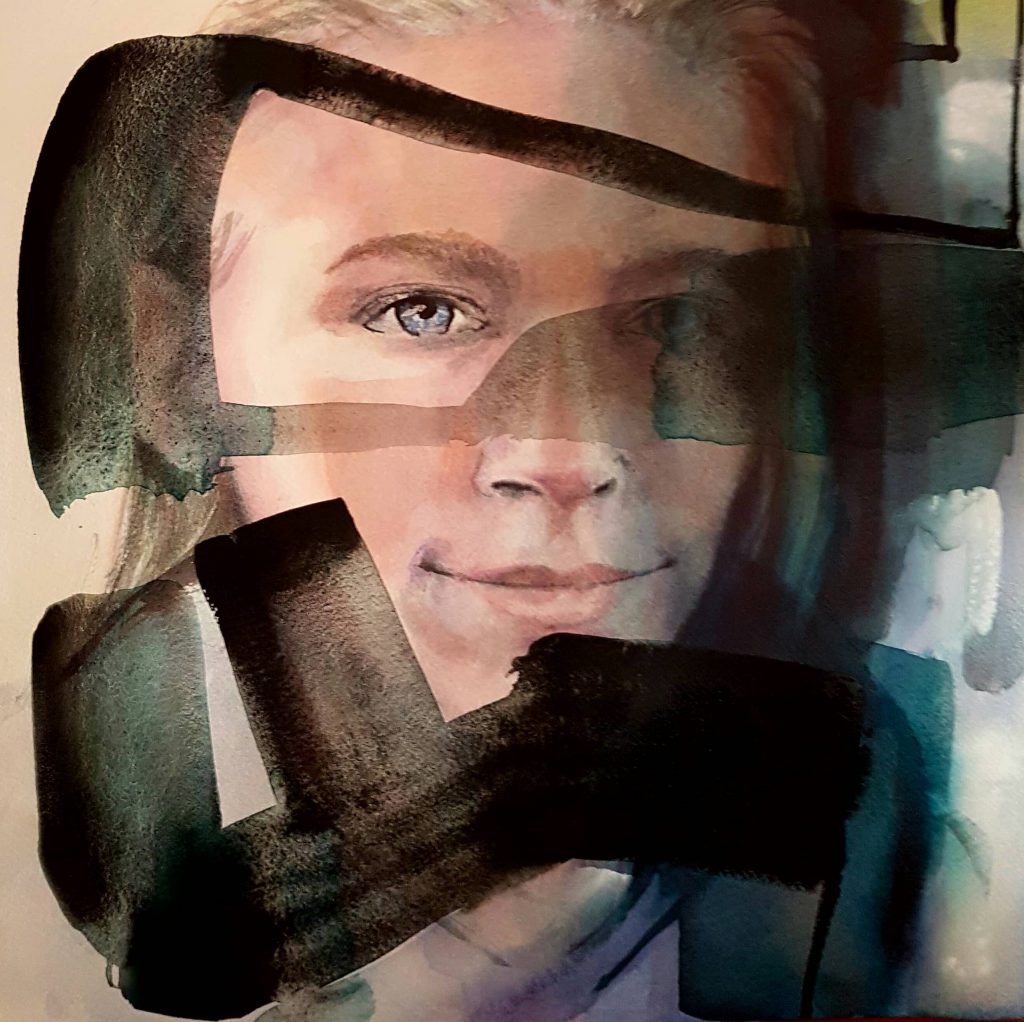 Eva, watercolor 30x30 cm