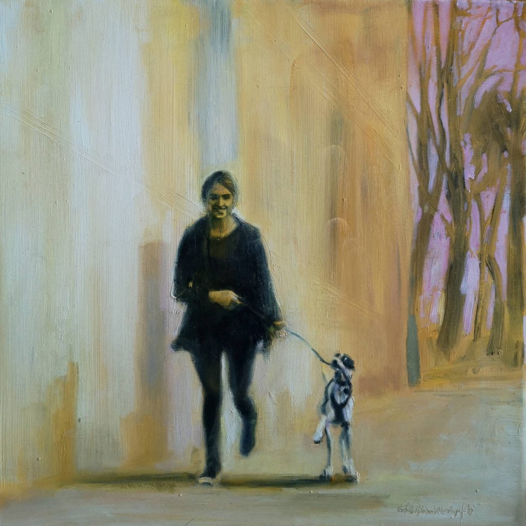 Hanna and Pepe, oilcolor, 40x40 cm